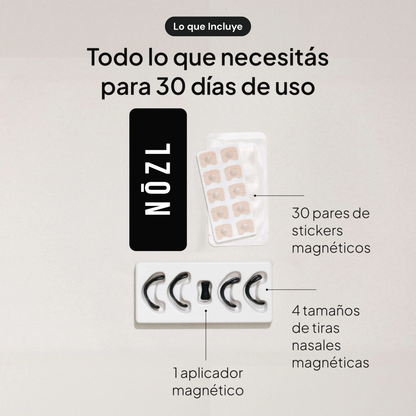 Tiras Nasales Magnéticas con 30 Parches
